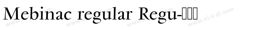 Mebinac regular Regu字体转换